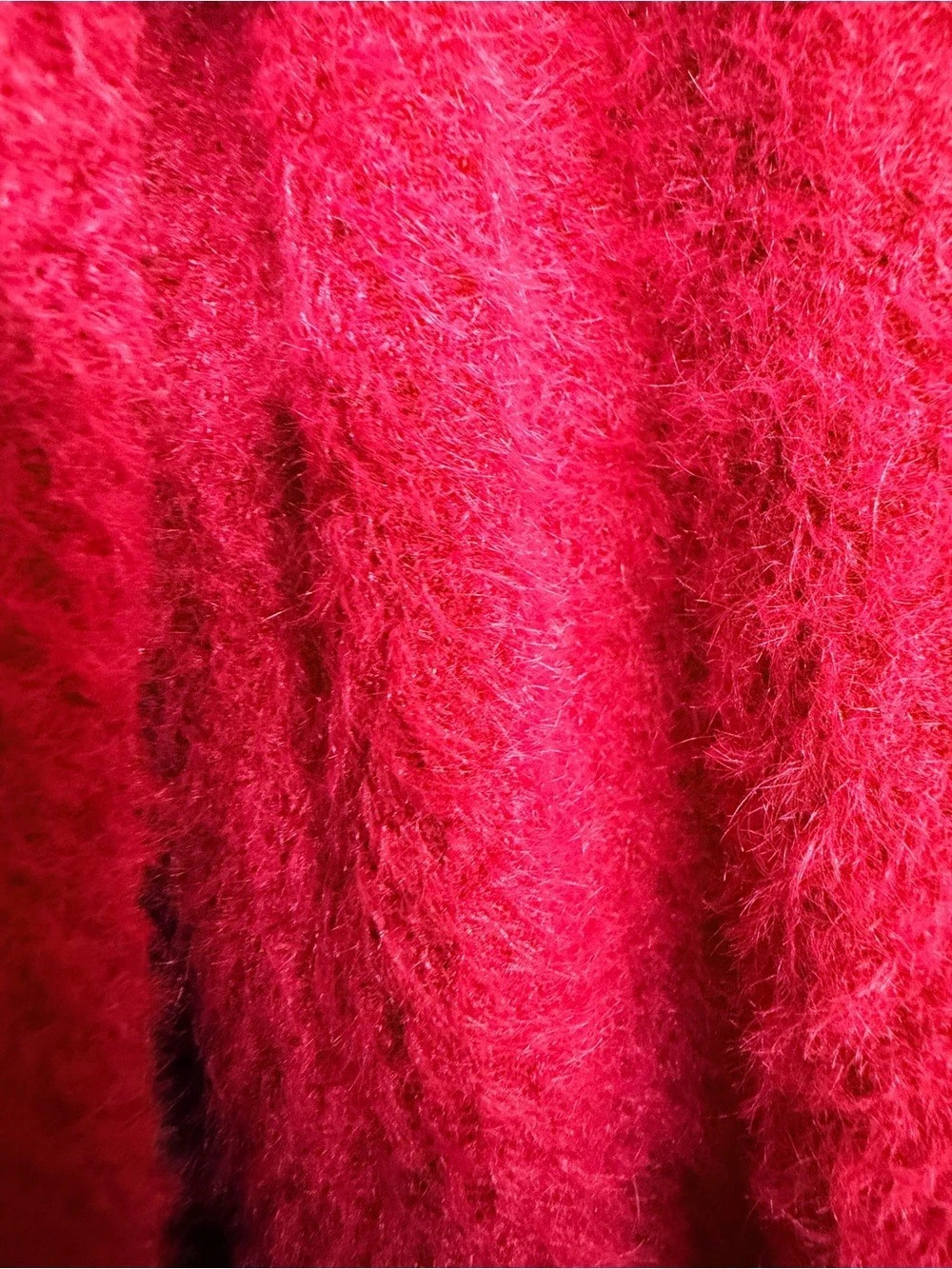 Fuzzy Crewneck Sweater in Burgundy Like New - Picture 3 of 3